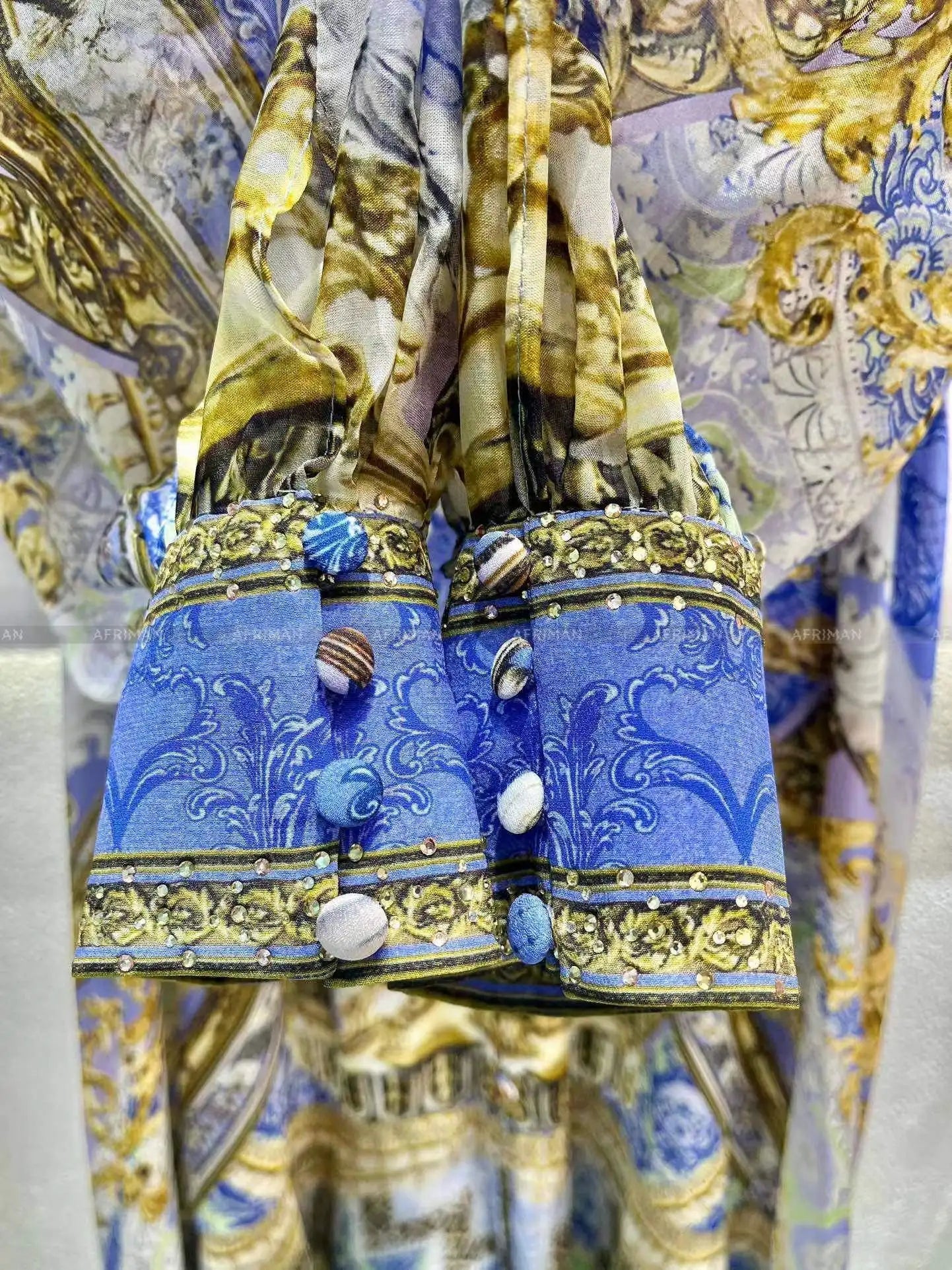 Designer Dress New Bohemian Style V Neck Purple Flower Print Long